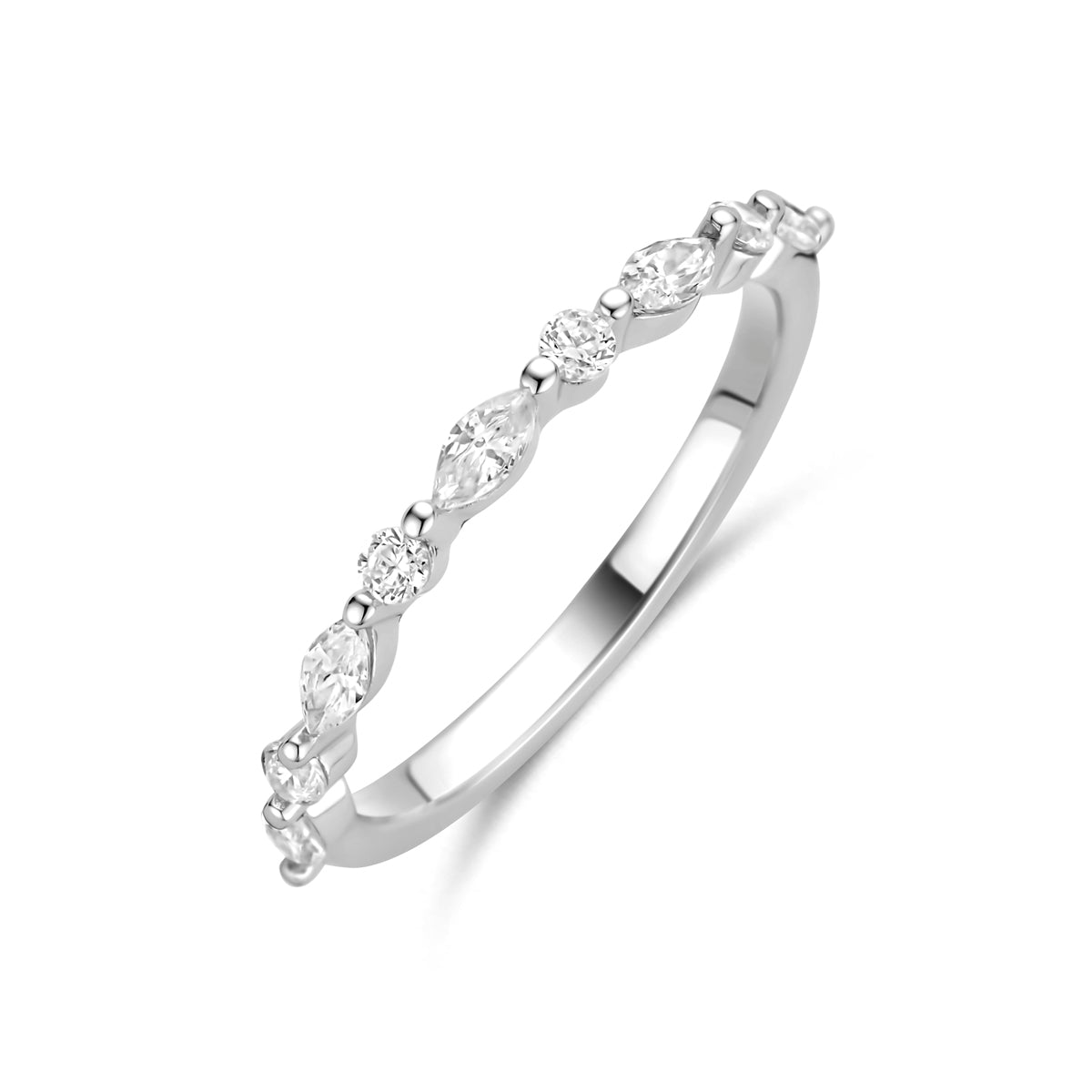 Zirelisse zilveren ring met zirkonia voor vrouwen vooraanzicht - City Juwelier