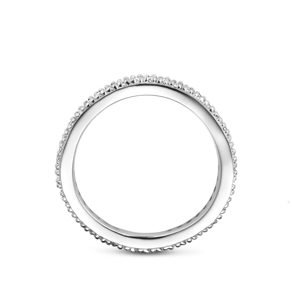 Zirellia dames ring in 925 zilver - zijaanzicht met glanzende afwerking - City Juwelier