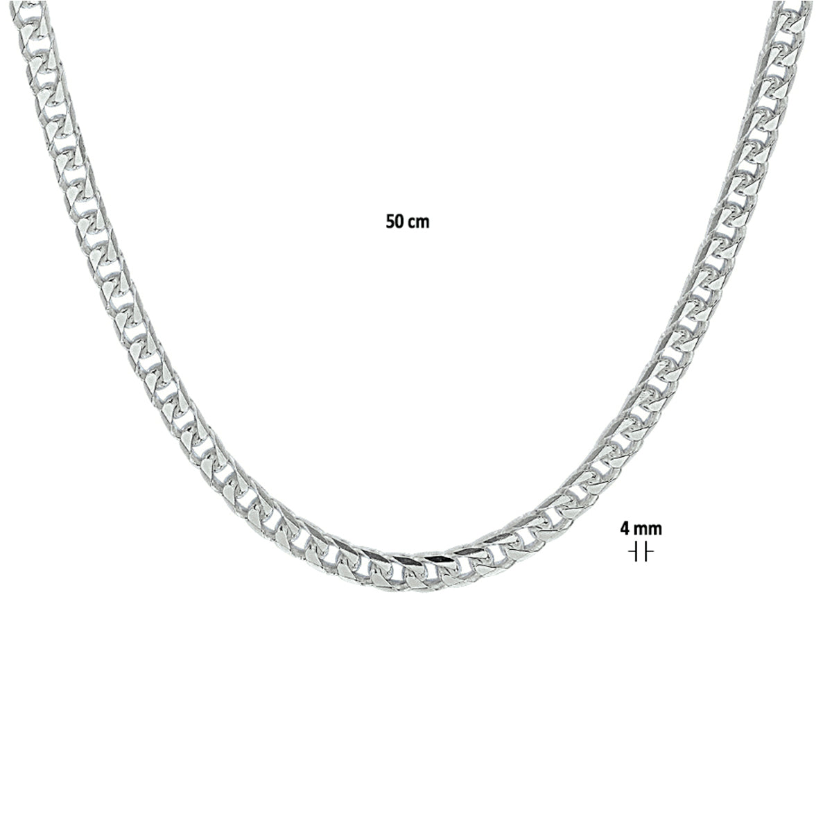 Victorus - Gourmette Ketting - 925 Zilver