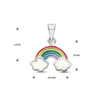Rainbella - Regenboog Hanger Emaille - 925 Zilver