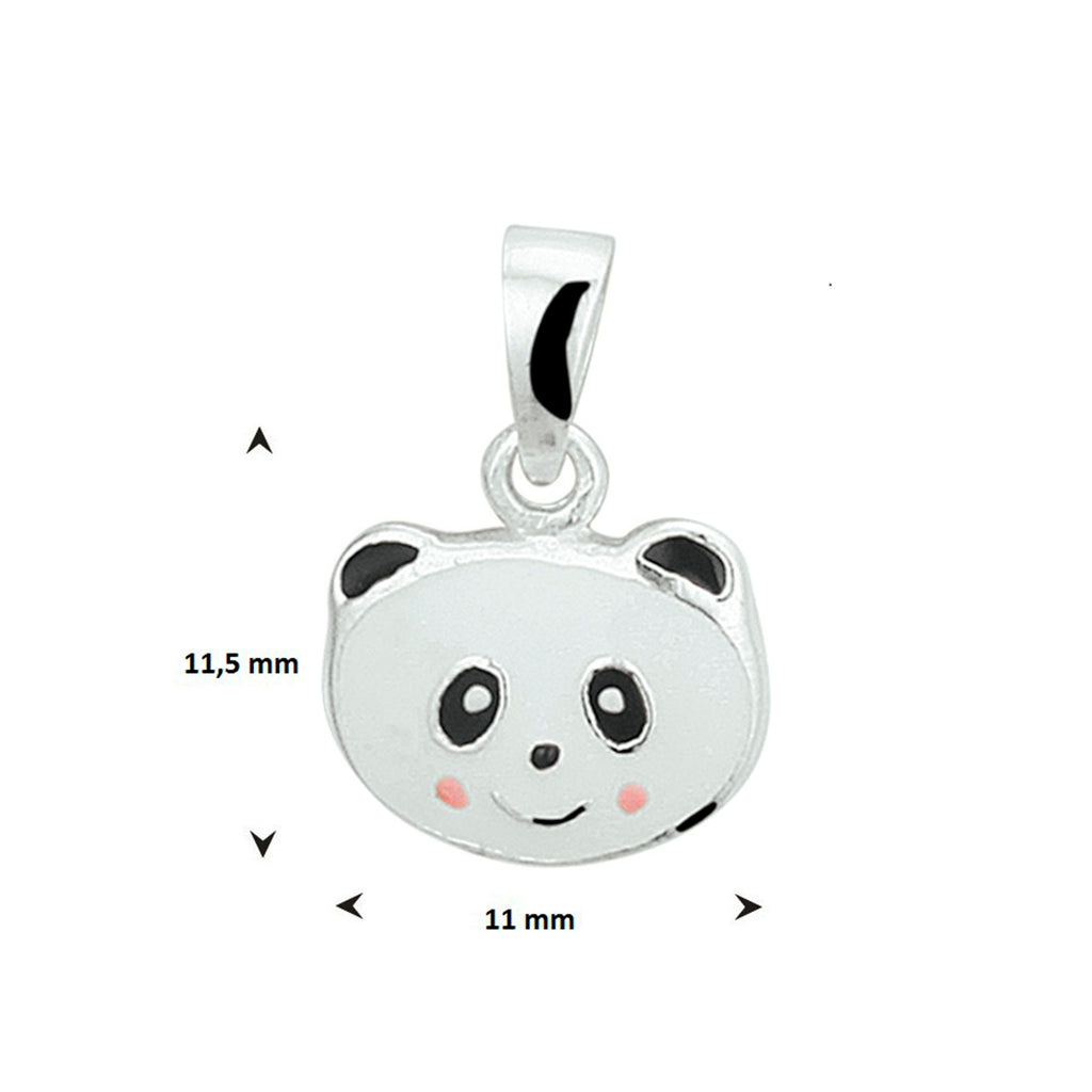 Pandino - Panda Hanger Emaille - 925 Zilver