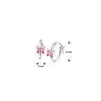 Butterfly - Vlinder Oorringen Emaille - 925 Zilver