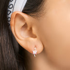 Butterfly - Vlinder Oorringen Emaille - 925 Zilver