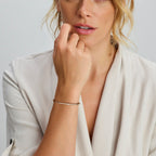 Regina - Koningsschakel Armband met Ringetjes - 925 Zilver